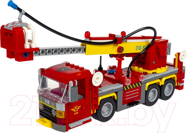 Изображение товара Конструктор Bondibon Пожарная Служба Пожарная машина / ВВ5705 (349эл)