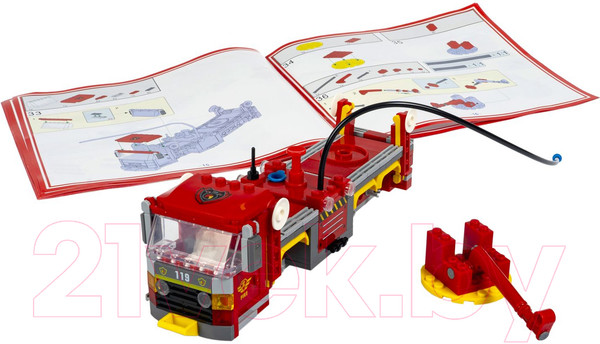 Изображение товара Конструктор Bondibon Пожарная Служба Пожарная машина / ВВ5705 (349эл)
