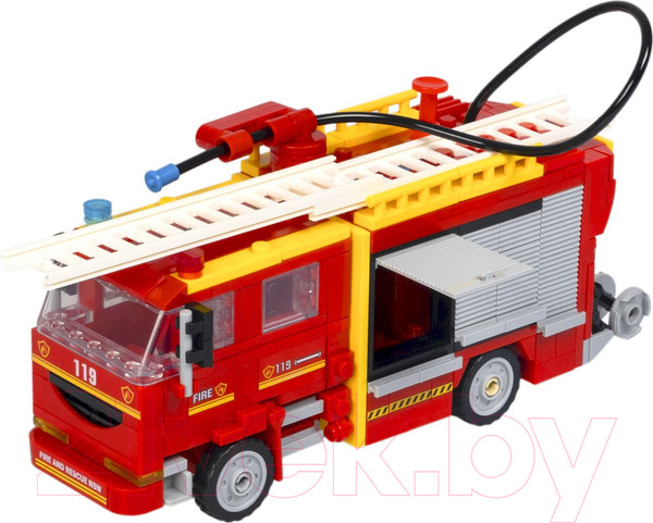 Изображение товара Конструктор Bondibon Пожарная Служба Пожарная машина / ВВ5707 (487эл)