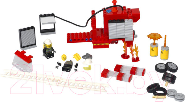 Изображение товара Конструктор Bondibon Пожарная Служба Пожарная машина / ВВ5707 (487эл)