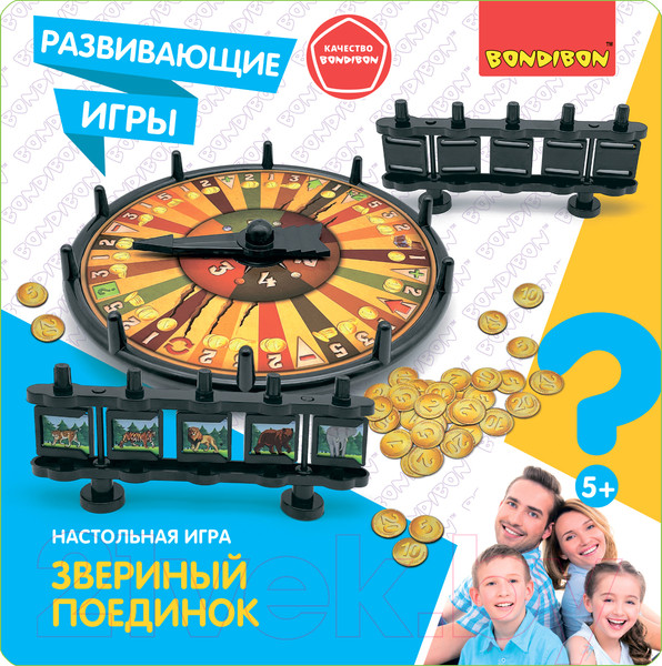 Изображение товара Настольная игра Bondibon Звериный поединок / ВВ5665