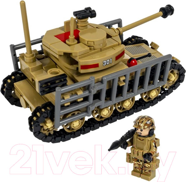 Изображение товара Конструктор Bondibon Военный Десант Танк / ВВ5704 (224эл)