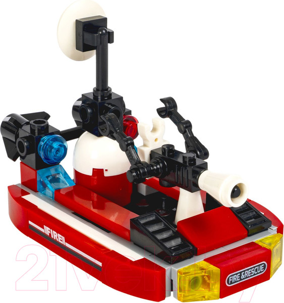 Изображение товара Конструктор Bondibon Пожарная Служба Катер / ВВ5729 (52эл)