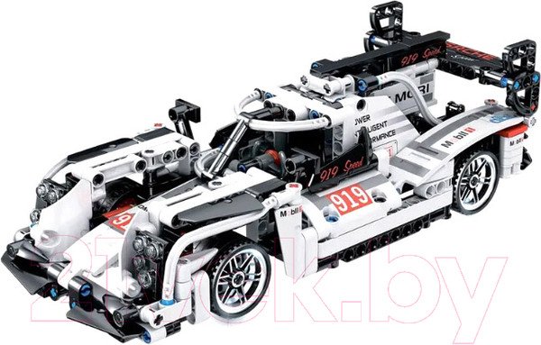 Изображение товара Конструктор инерционный Bondibon Гоночная машина / ВВ5683 (489эл, белый)