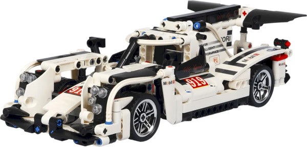 Изображение товара Конструктор инерционный Bondibon Гоночная машина / ВВ5683 (489эл, белый)