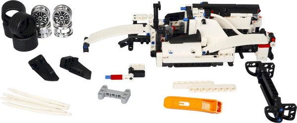 Изображение товара Конструктор инерционный Bondibon Гоночная машина / ВВ5683 (489эл, белый)