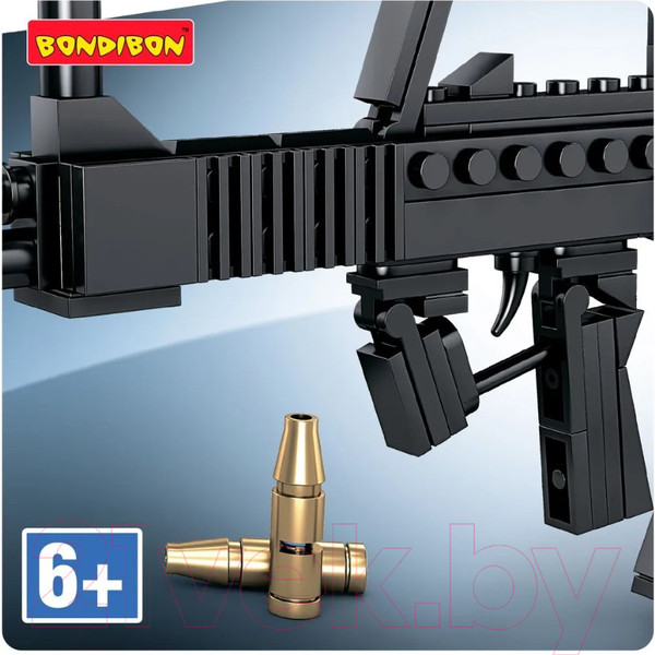 Изображение товара Конструктор Bondibon Военный Десант Автомат / ВВ5711 (170эл)