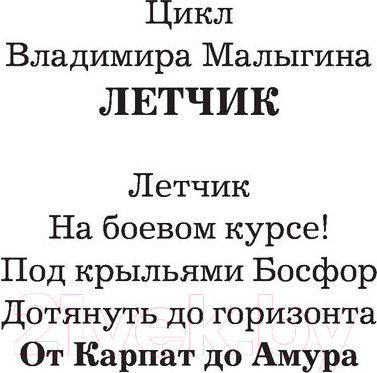 Изображение товара Книга АСТ От Карпат до Амура (Малыгин В.В.)