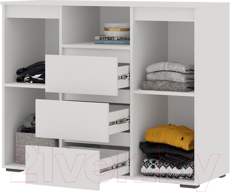 Изображение товара Тумба Стендмебель Хелен КМ 01 1202 (белый/белый)