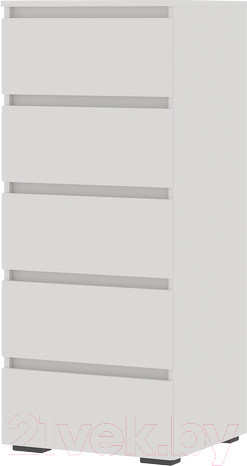 Изображение товара Комод Стендмебель Хелен КМ 03 805 5 ящиков (белый/белый)