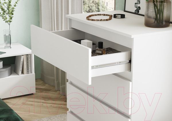 Изображение товара Комод Стендмебель Хелен КМ 03 805 5 ящиков (белый/белый)