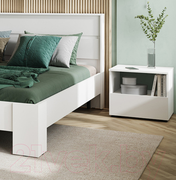 Изображение товара Прикроватная тумба Стендмебель Хелен ТБ 01 (белый/белый)