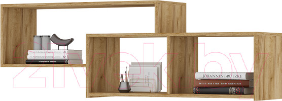 Изображение товара Полка Стендмебель Хелен ПЛ 01 (белый/дуб крафт золотой)