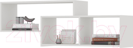 Изображение товара Полка Стендмебель Хелен ПЛ 01 (белый/белый)