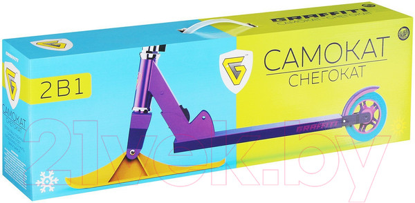 Изображение товара Самокат-снегокат Graffiti 2в1 Super Rider / 4291943