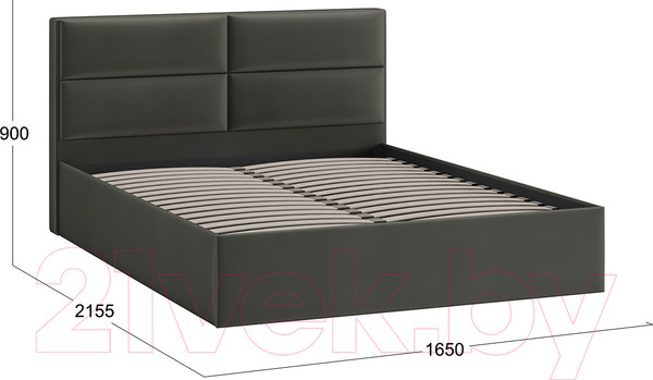 Изображение товара Каркас кровати ТриЯ Глосс Универсальный тип 1 160x200 (велюр Confetti Stone)