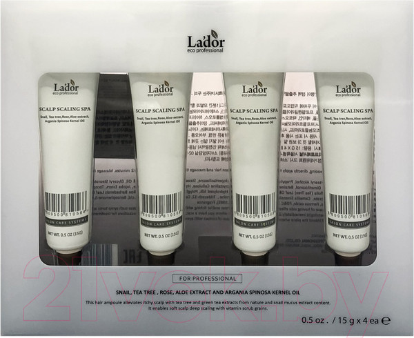 Изображение товара Скраб для кожи головы La'dor Scalp Scaling Spa (4x15г)