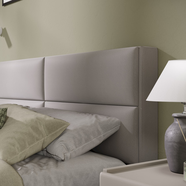 Изображение товара Двуспальная кровать ТриЯ Глосс универсальный тип 1 с ПМ 160x200 (велюр Confetti Smoke)