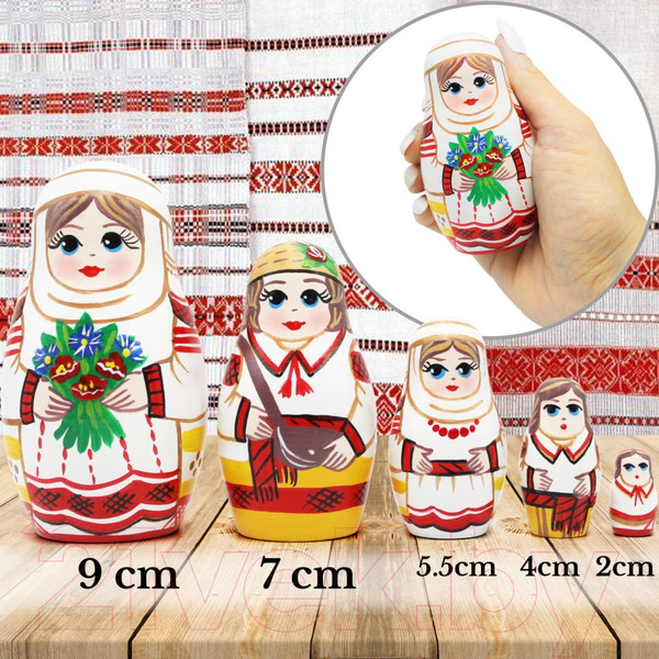 Изображение товара Матрешка сувенирная Брестская Фабрика Сувениров Белорусская матрешка в национальной одежде 5043