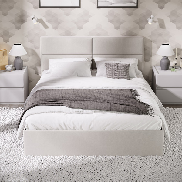 Изображение товара Двуспальная кровать ТриЯ Глосс универсальный тип 1 160x200 (велюр Confetti Cream)