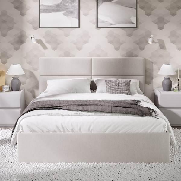 Изображение товара Двуспальная кровать ТриЯ Глосс универсальный тип 1 160x200 (велюр Confetti Cream)