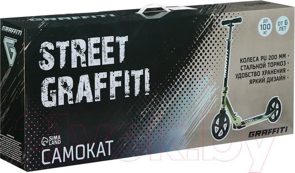 Изображение товара Самокат городской Graffiti 7350707 (красный)