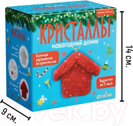 Изображение товара Набор для выращивания кристаллов Bumbaram Фигурный кристалл Новогодний домик / A132