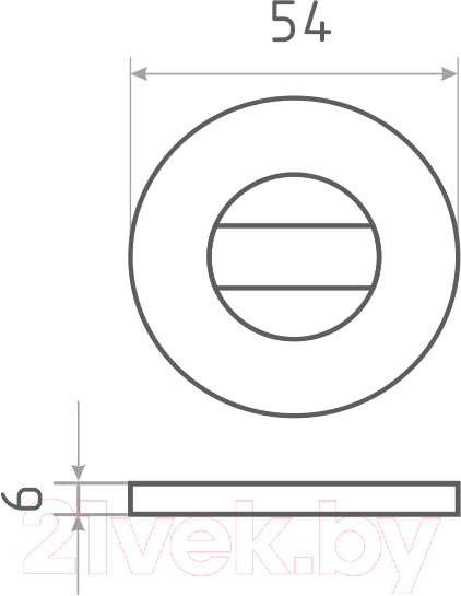 Изображение товара Фиксатор дверной защелки VELA Techno BK-R-CR (хром круглый)