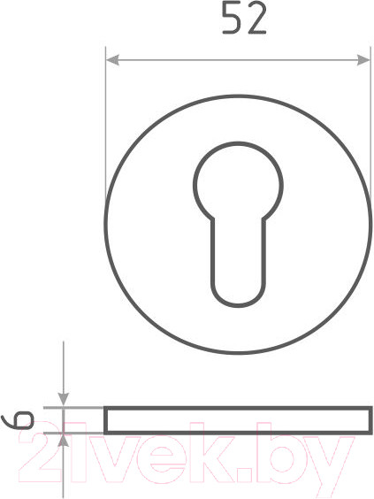 Изображение товара Накладка на цилиндр VELA Techno ET-R-BL (черный, круглая)