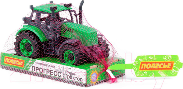 Изображение товара Трактор игрушечный Полесье Прогресс / 94162 (зеленый)