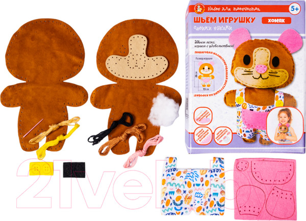 Изображение товара Набор для шитья Десятое королевство Плюшевая игрушка своими руками Хомяк / 04373