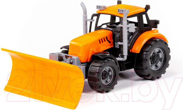 Изображение товара Трактор игрушечный Полесье С лопатой-отвалом / 91765 (оранжевый)