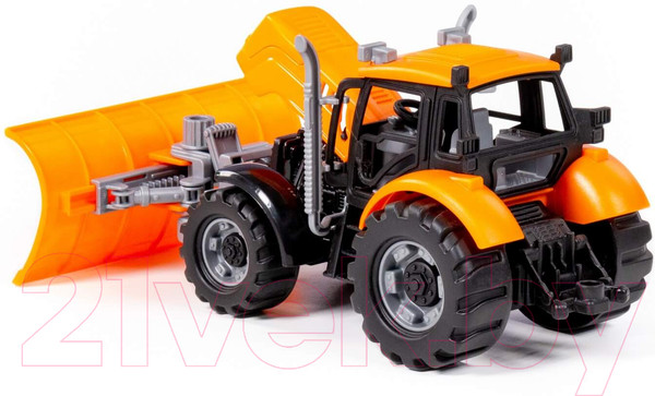 Изображение товара Трактор игрушечный Полесье С лопатой-отвалом / 91765 (оранжевый)