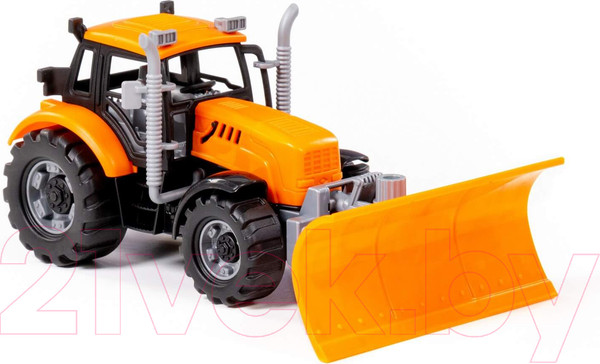 Изображение товара Трактор игрушечный Полесье С лопатой-отвалом / 91765 (оранжевый)