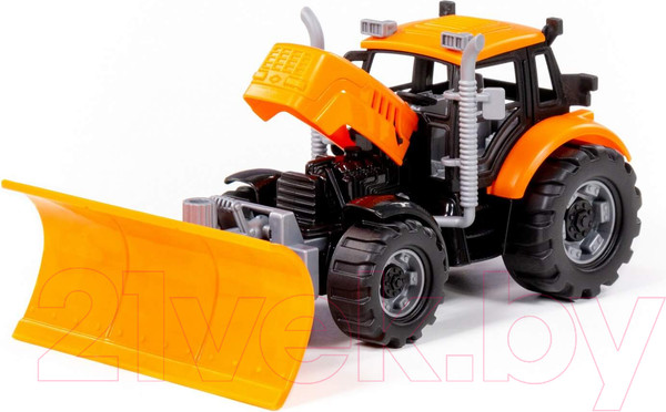 Изображение товара Трактор игрушечный Полесье С лопатой-отвалом / 91765 (оранжевый)