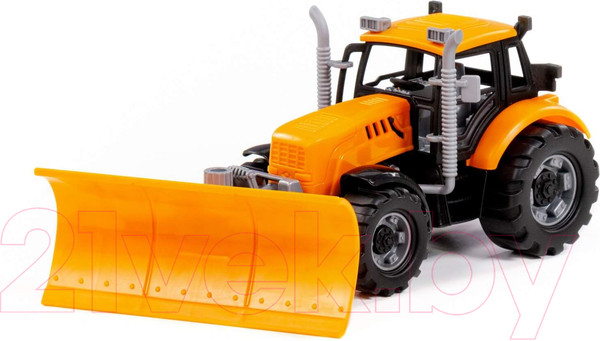 Изображение товара Трактор игрушечный Полесье С лопатой-отвалом / 91765 (оранжевый)