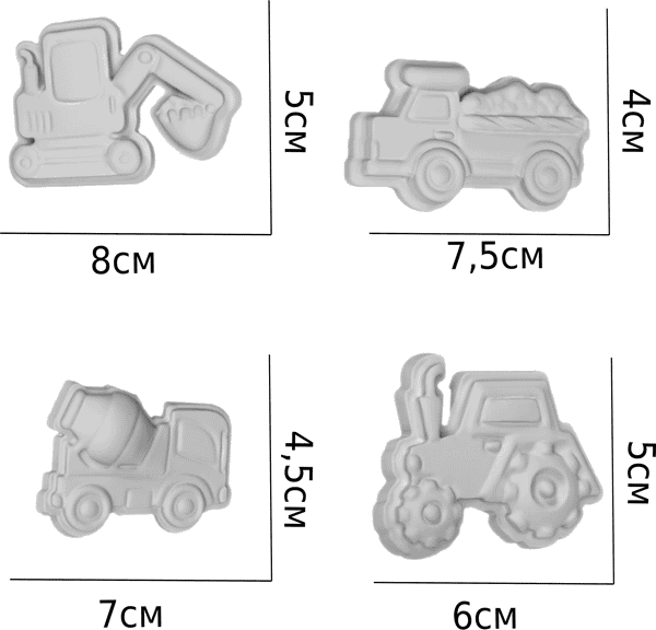 Изображение товара Набор для творчества Десятое королевство Магниты из гипса под роспись Строительная техника / 04489