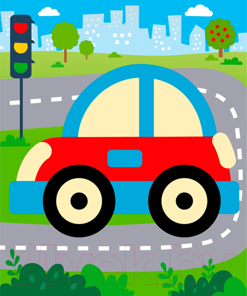 Изображение товара Набор для творчества Десятое королевство Аппликация из тишью Автомобиль / 04614