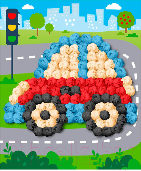 Изображение товара Набор для творчества Десятое королевство Аппликация из тишью Автомобиль / 04614