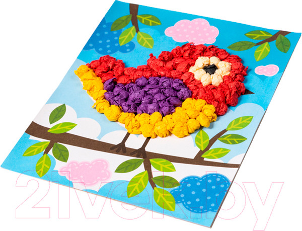 Изображение товара Набор для творчества Десятое королевство Аппликация из тишью Птичка / 04616