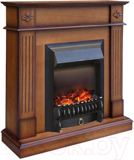 Изображение товара Каминокомплект Смолком Brighton + Fobos-s Lux BL LT (дуб антик)