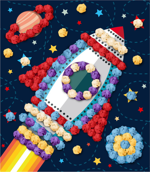 Изображение товара Набор для творчества Десятое королевство Аппликация из тишью Ракета / 04631