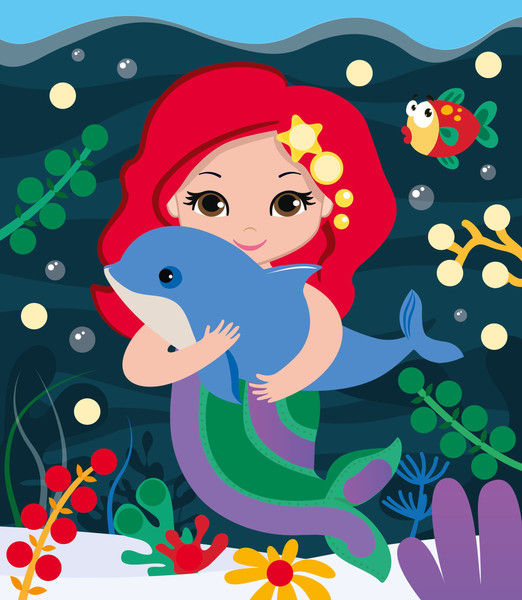 Изображение товара Набор для творчества Десятое королевство Аппликация из тишью Русалка / 04634