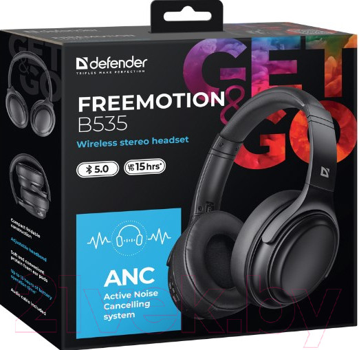 Изображение товара Беспроводные наушники Defender FreeMotion B535 / 63535 (черный)