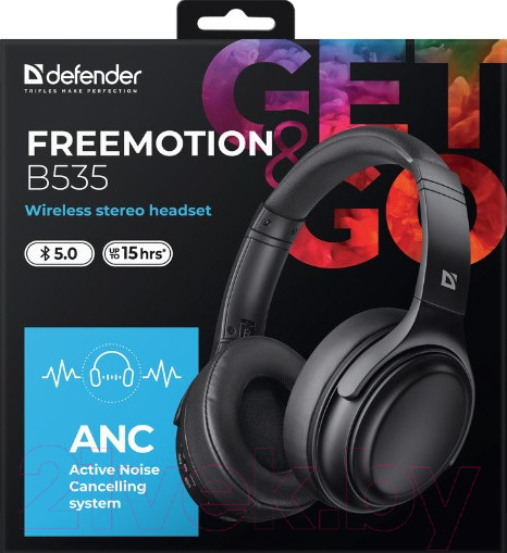 Изображение товара Беспроводные наушники Defender FreeMotion B535 / 63535 (черный)