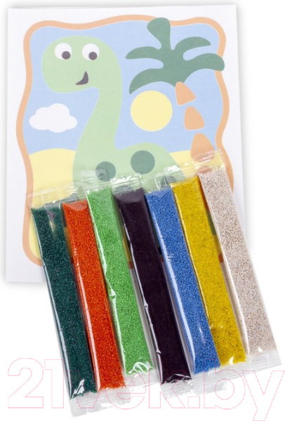 Изображение товара Набор для творчества Десятое королевство Песочная фреска Динозаврик / 04333