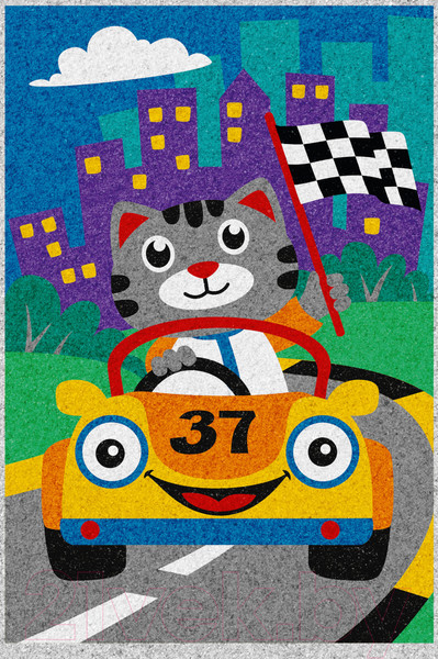 Изображение товара Набор для творчества Десятое королевство Песочная фреска Гонщик / 04337