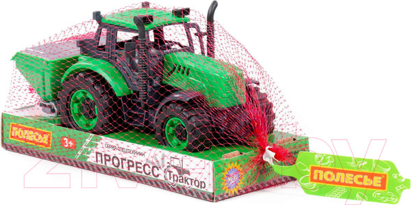 Изображение товара Трактор игрушечный Полесье Сельскохозяйственный инерционный / 94179 (зеленый)
