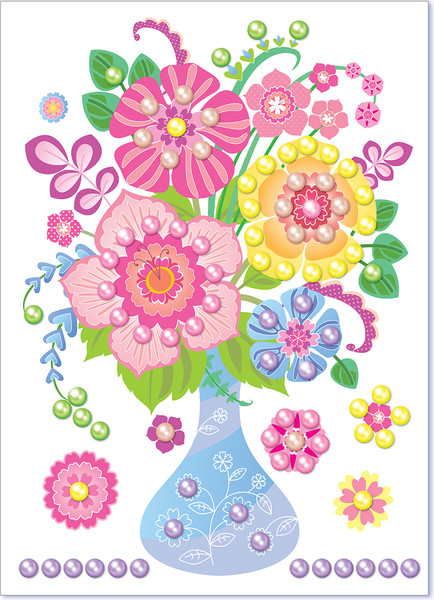 Изображение товара Набор для творчества Десятое королевство Аппликация бусинами Жемчужинка Весенняя фантазия / 01979