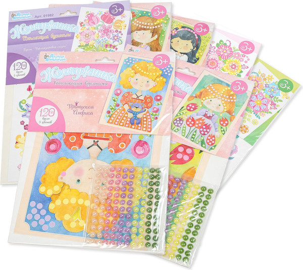 Изображение товара Набор для творчества Десятое королевство Аппликация бусинами Жемчужинка Весенняя фантазия / 01979